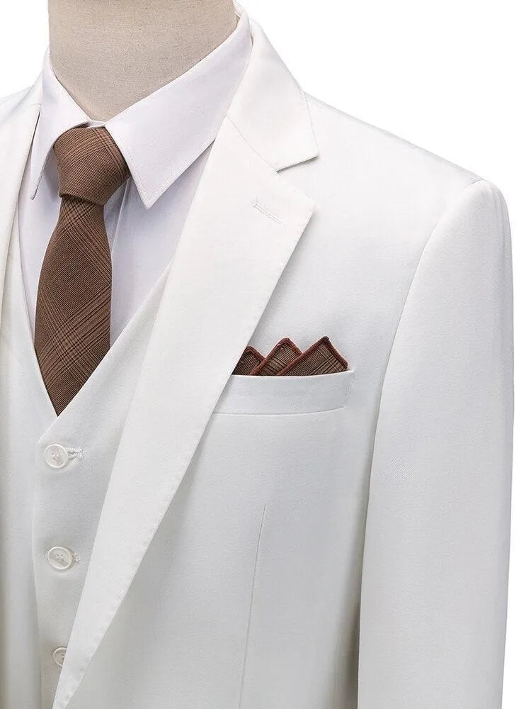 Elegant Men’s Suit - Solid Single-Breasted