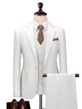 Elegant Men’s Suit - Solid Single-Breasted