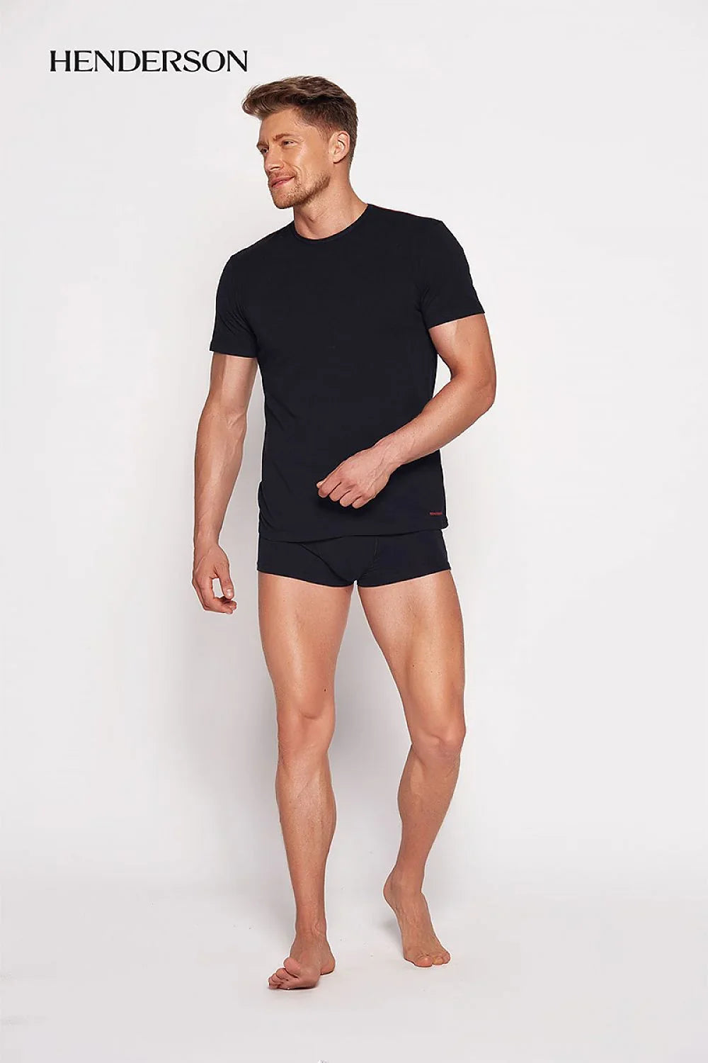 Men Underwear T-Shirt – Stretchable - Black -Guocali