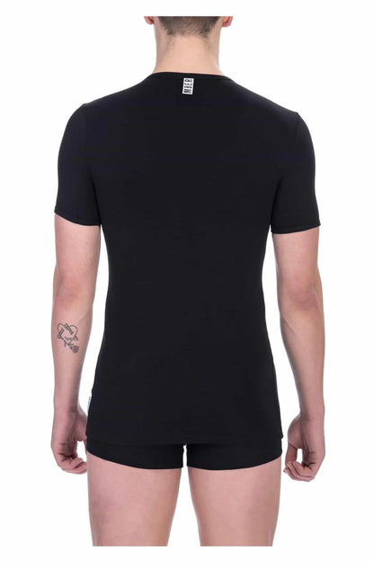 Men Underwear T-Shirts - Stretchable - Short-Sleeves Black -Guocali