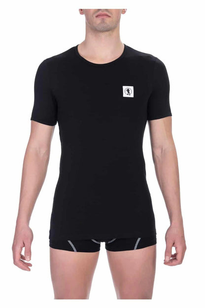 Men Underwear T-Shirts - Stretchable - Short-Sleeves Black -Guocali