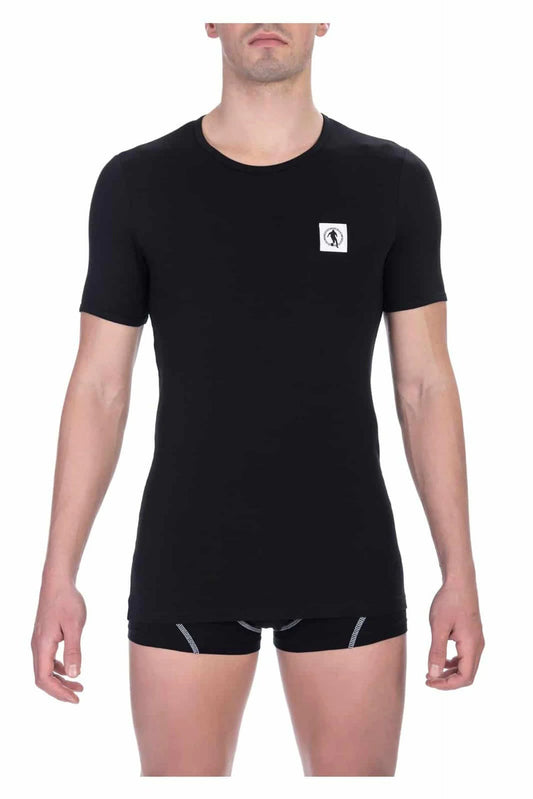 Men Underwear T-Shirts - Stretchable - Short-Sleeves Black -Guocali