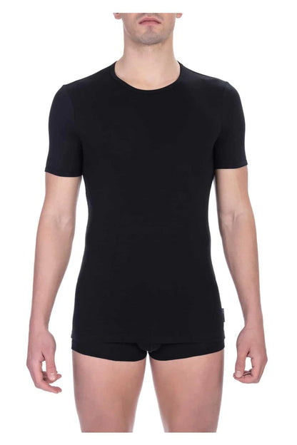Men Underwear T-Shirts - Stretchable - Short-Sleeves Black -Guocali