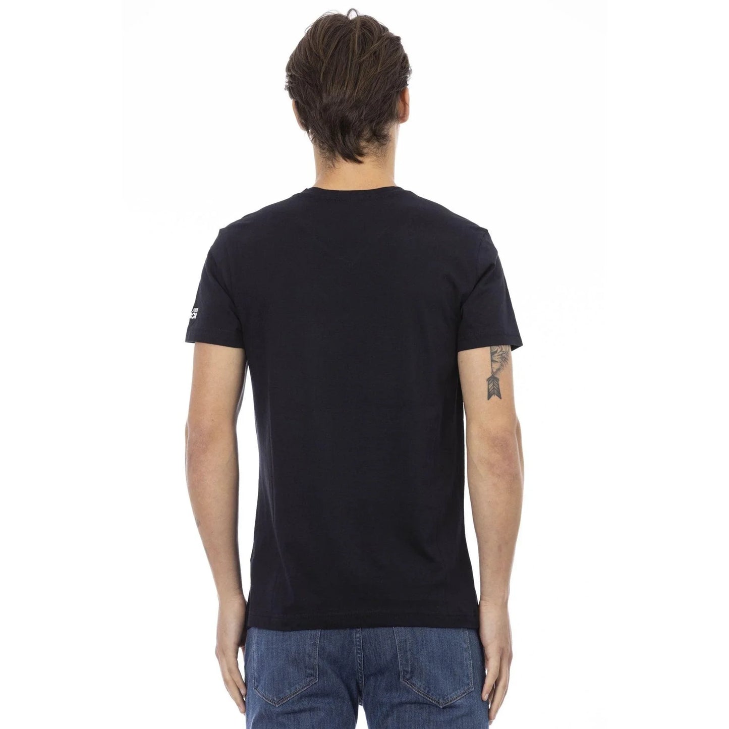 Men V-Neck Short-Sleeves T-Shirt – Breathable - Black -Guocali