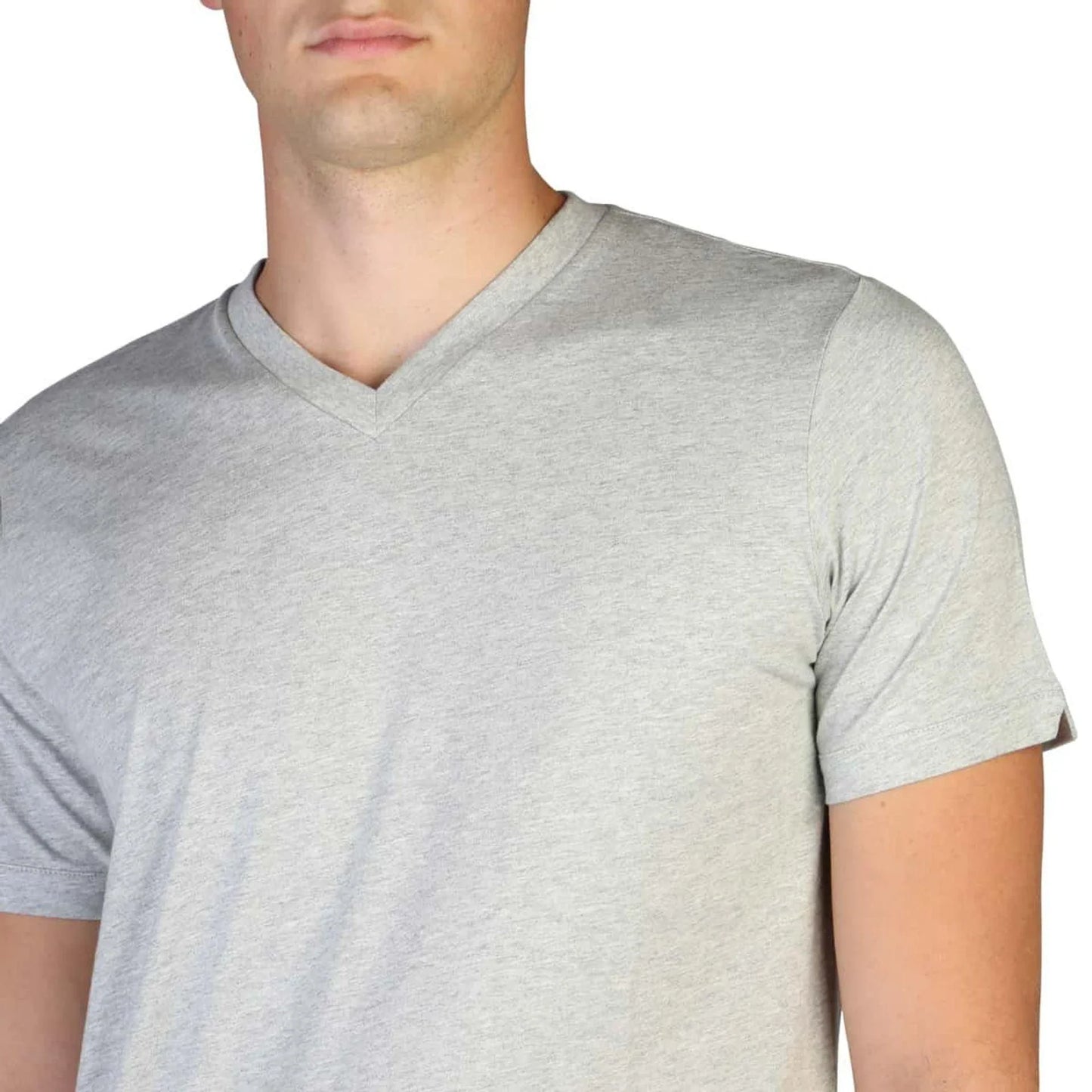 Men V-Neck Short-Sleeves T-Shirt – Breathable - Gray -Guocali