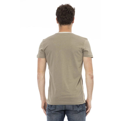 Men V-Neck Short-Sleeves T-Shirt – Breathable - Green -Guocali