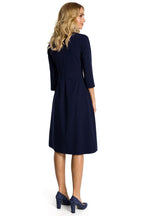 Midi Fit and Flare Day Dress Elegant Style-Day Dress-GUOCALI