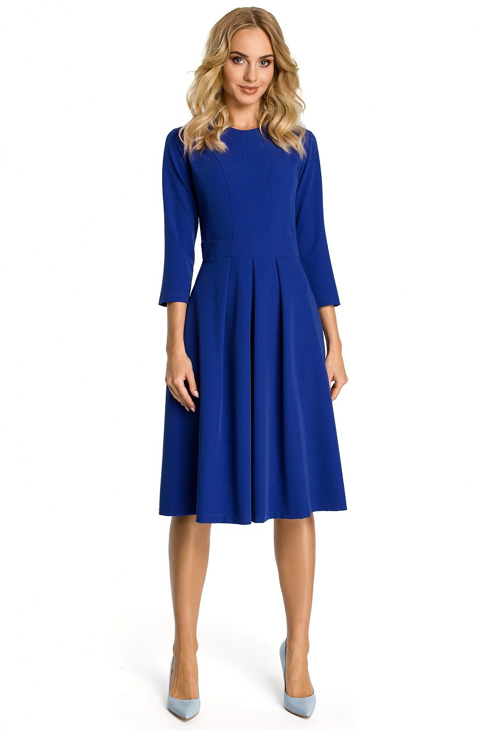 Midi Fit and Flare Day Dress Elegant Style-Day Dress-GUOCALI