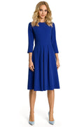 Midi Fit and Flare Day Dress Elegant Style-Day Dress-GUOCALI