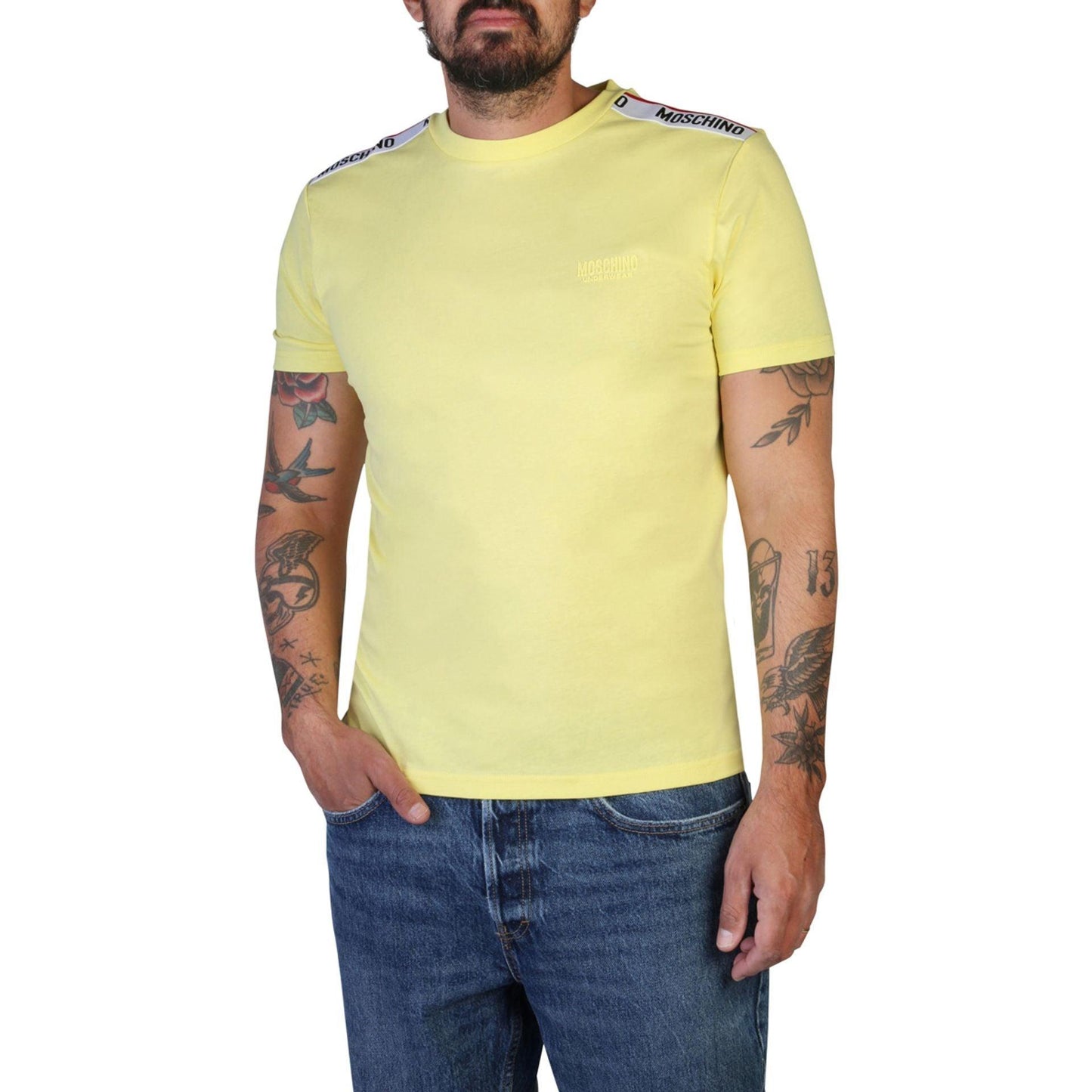 Moschino Men T-shirts - Yellow Brand T-shirts - T-Shirt - Guocali