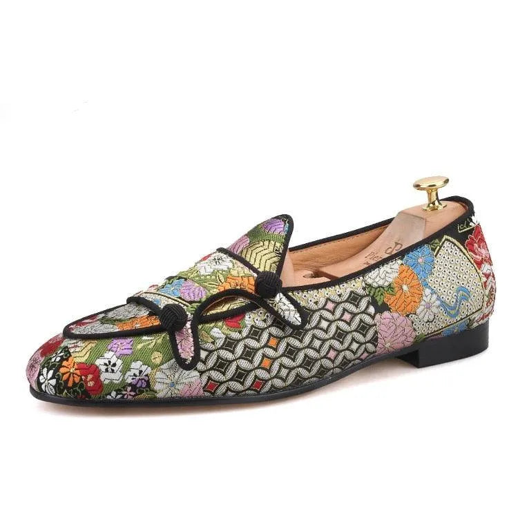 Multi-Color Monk Strap Loafers - Loafer Shoes - Guocali