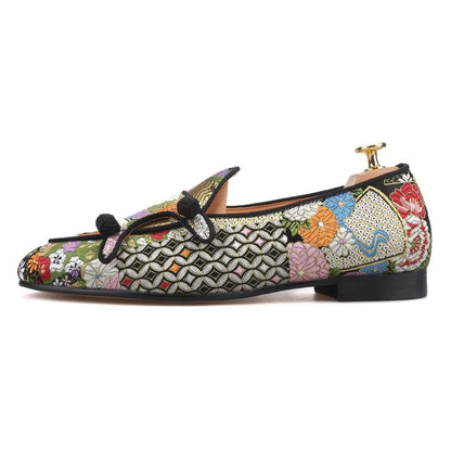 Multi-Color Monk Strap Loafers - Loafer Shoes - Guocali