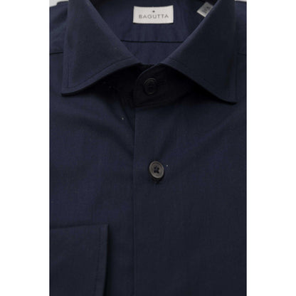 Navy Blue Men Dress Shirts - Bagutta Shirts - Dress Shirt - Guocali