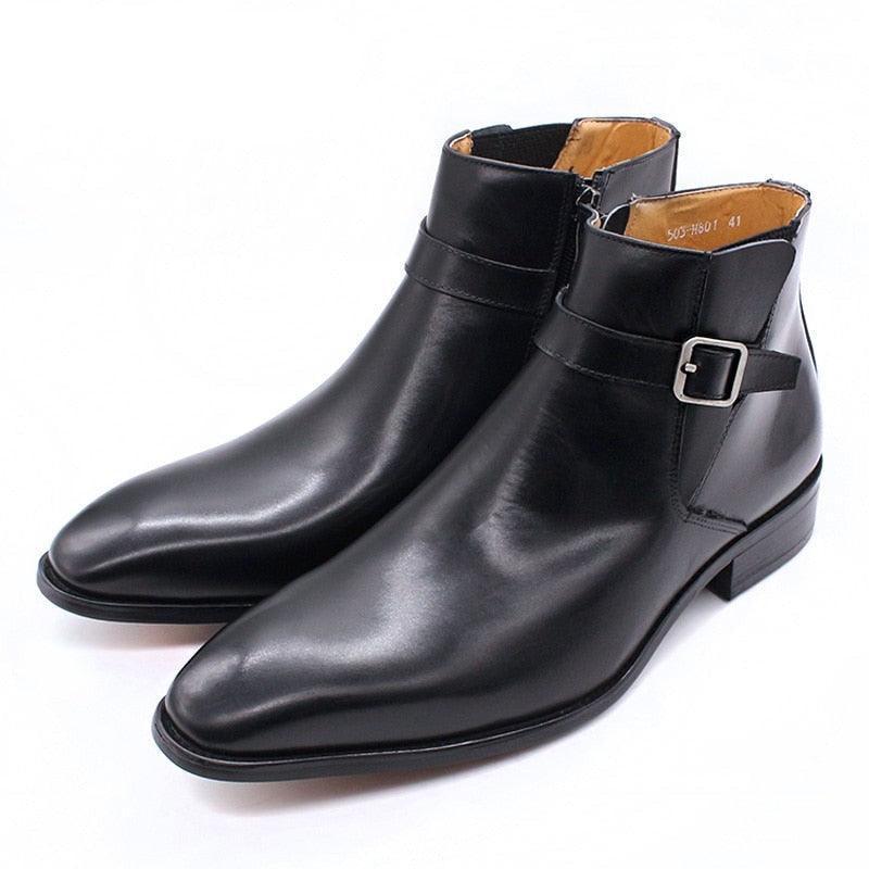 Odon Leather Ankle Boots - Ankle Boots - Guocali