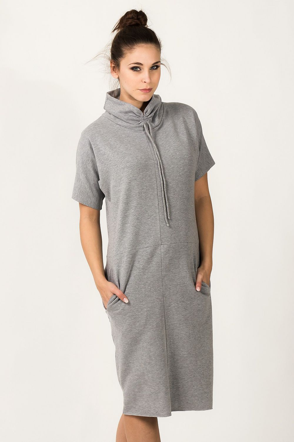 Oversized Turtleneck Day Dress Casual Style-Day Dress-GUOCALI