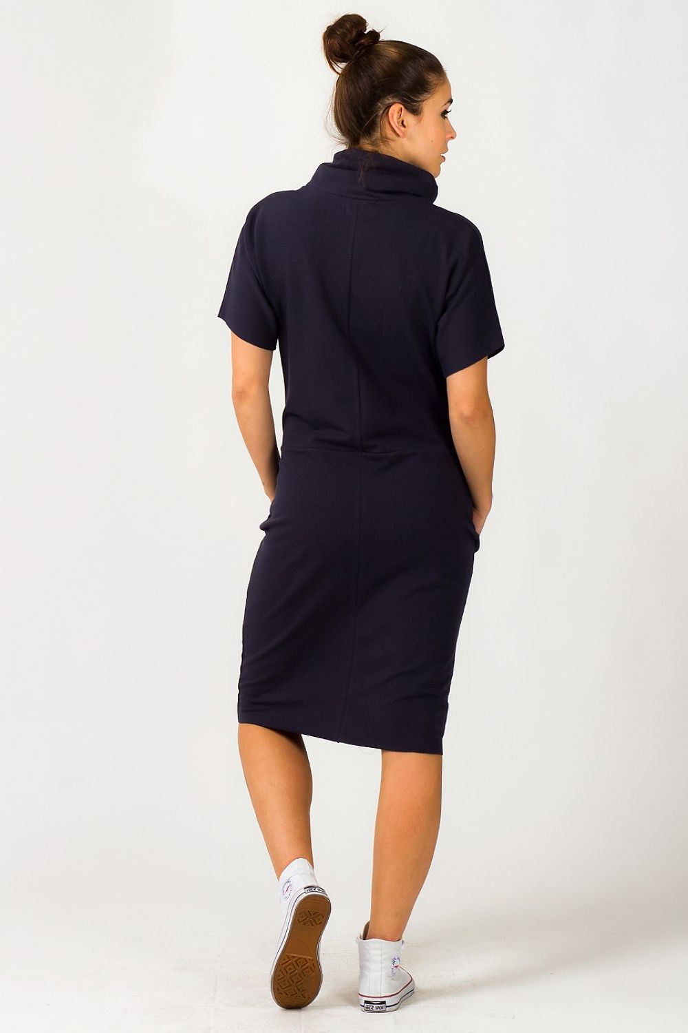 Oversized Turtleneck Day Dress Casual Style-Day Dress-GUOCALI