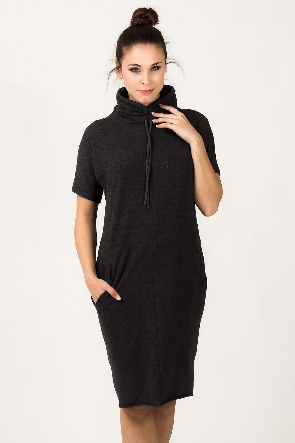 Oversized Turtleneck Day Dress Casual Style-Day Dress-GUOCALI
