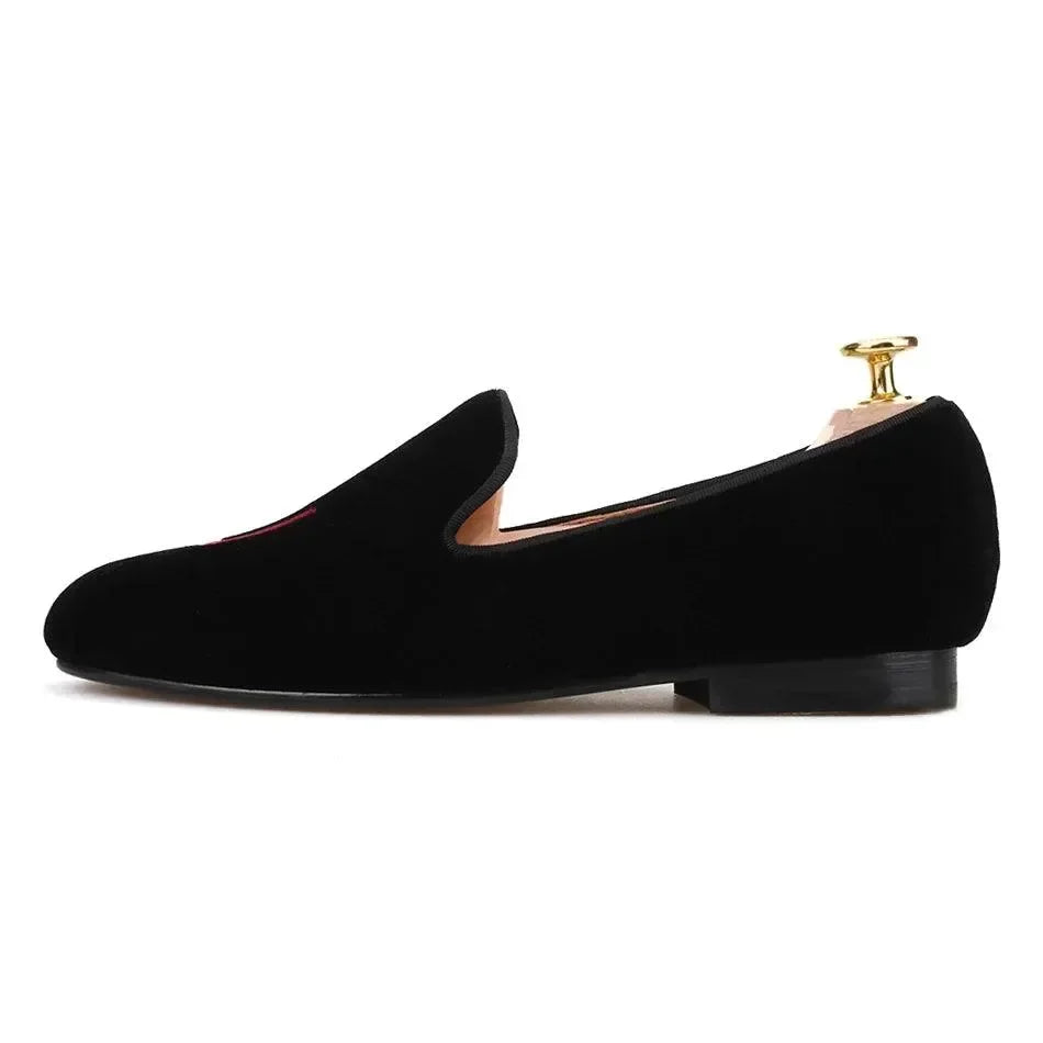 Party-Ready Embroidered Women Loafers -Guocali
