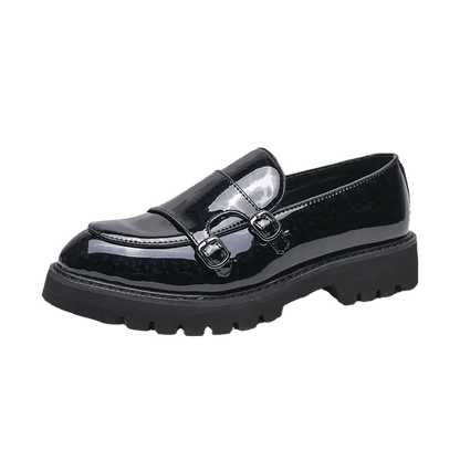 Patent Leather Monk Strap Loafers - Monk Strap Shoes - Guocali