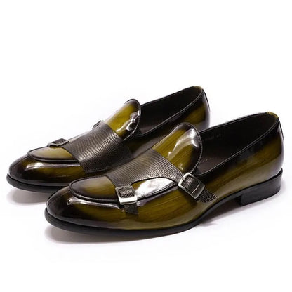 men loafers - patent leather, leather, rubber