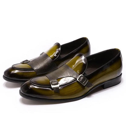 men loafers - patent leather, leather, rubber