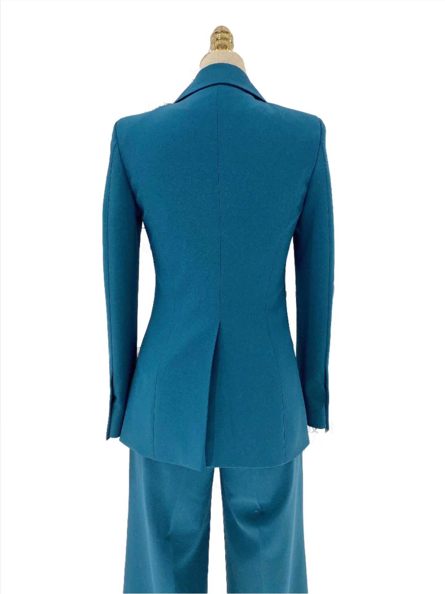 Peacock Style Pant Suit - Wide Leg Women Trouser Suit -Guocali