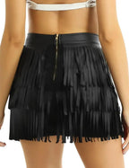 Pencil Skirt Women Leather Fringe Tassel - Mini Women Skirt