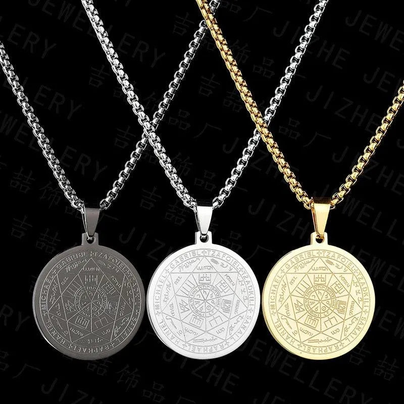 Pentagram Pendant Necklace - Archangels -Guocali
