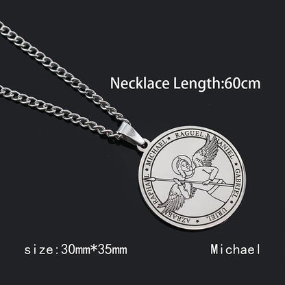 Pentagram Pendant Necklace - Archangels -Guocali