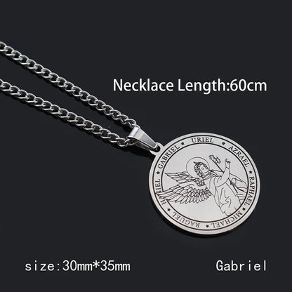 Pentagram Pendant Necklace - Archangels -Guocali