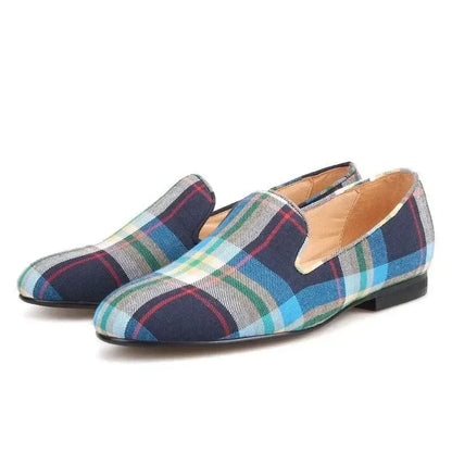 Plaid Chic Women's Loafers -Guocali