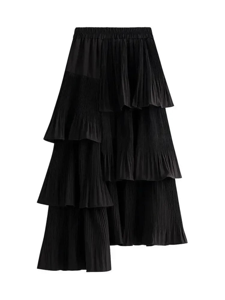 Pleated Skirt Fashion Irregular Ruffled Edges -Guocali