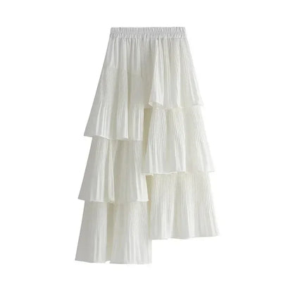 Pleated Skirt Fashion Irregular Ruffled Edges -Guocali