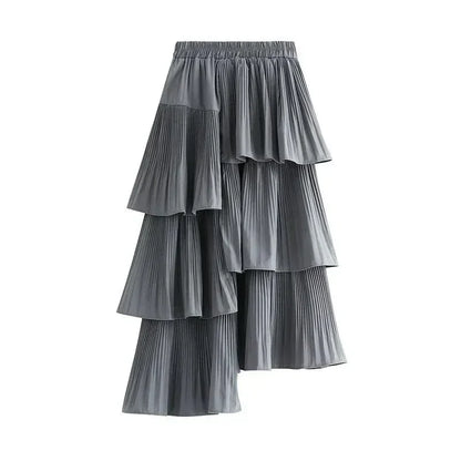 Pleated Skirt Fashion Irregular Ruffled Edges -Guocali