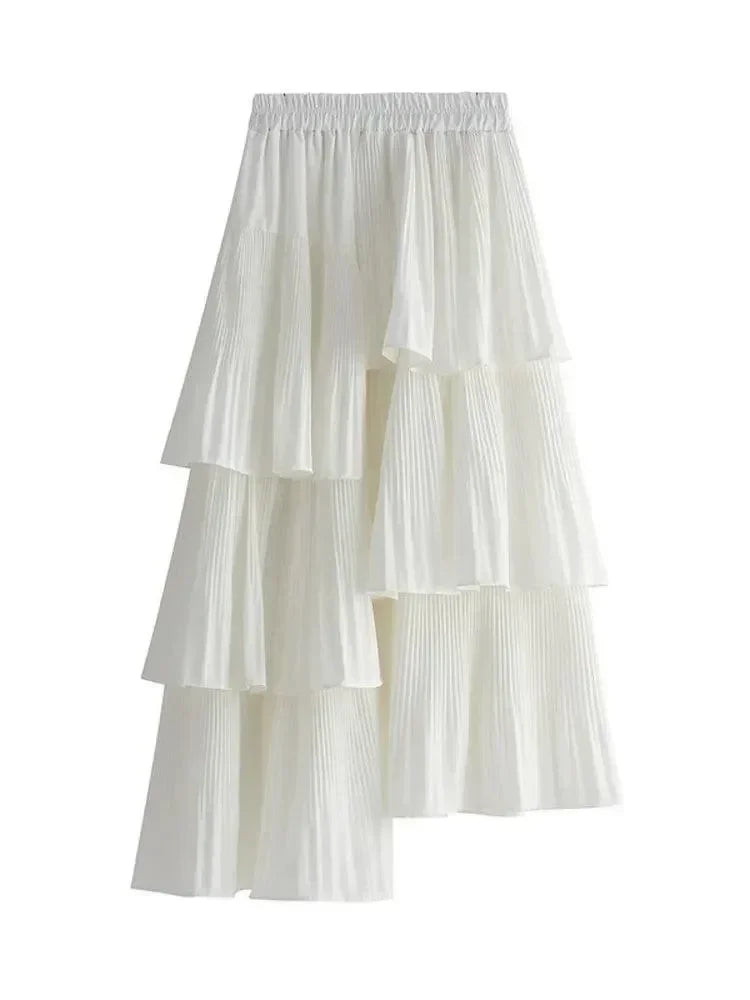 Pleated Skirt Fashion Irregular Ruffled Edges -Guocali