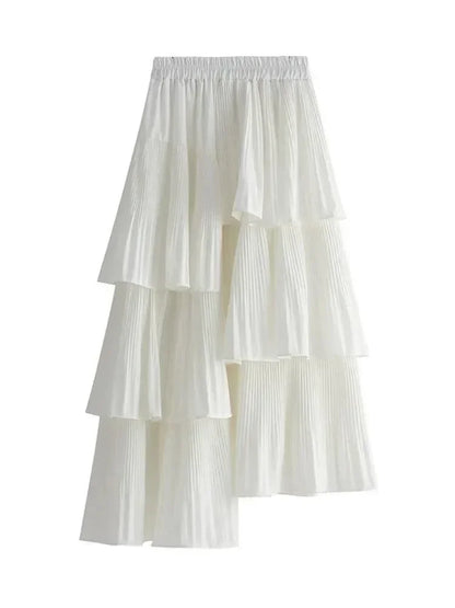 Pleated Skirt Fashion Irregular Ruffled Edges -Guocali