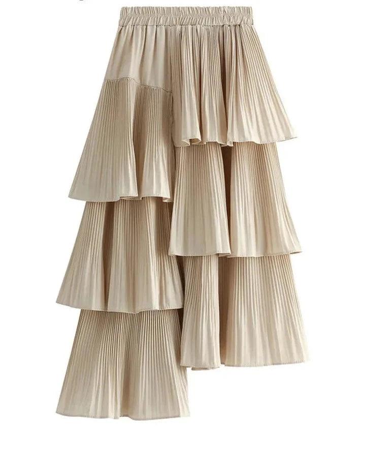 Pleated Skirt Fashion Irregular Ruffled Edges - Pleated Skirt - Guocali