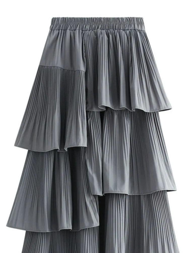 Pleated Skirt Fashion Irregular Ruffled Edges - Pleated Skirt - Guocali