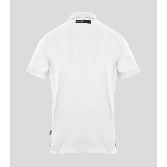 Plein Sport Men Short Sleeves Polo Shirt – Stretchable - White -Guocali