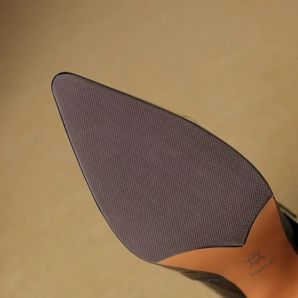 Pointed Toe T-Strap Women Pumps -Guocali