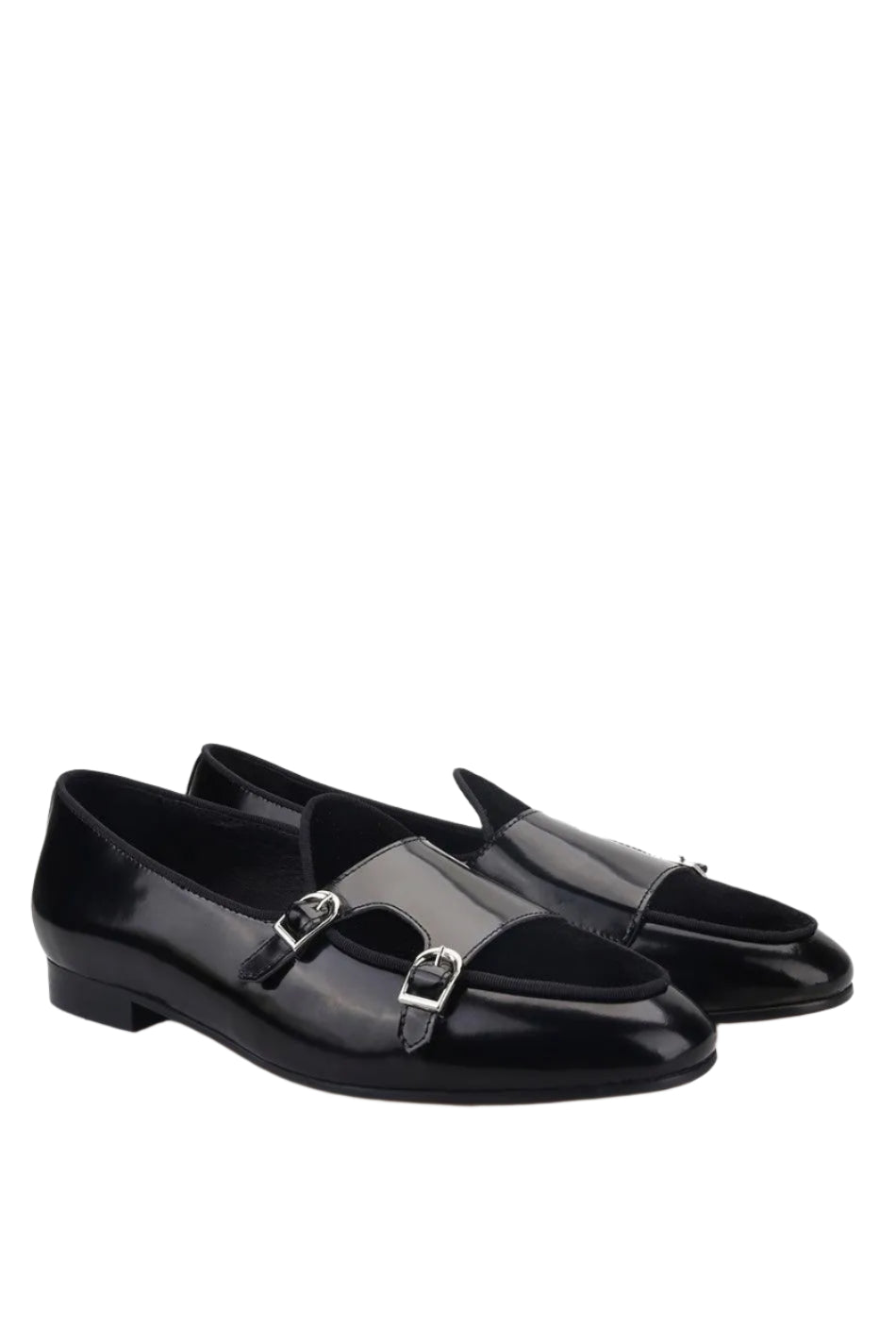 Polished Double Monk Strap Loafers - Loafer Shoes - Guocali