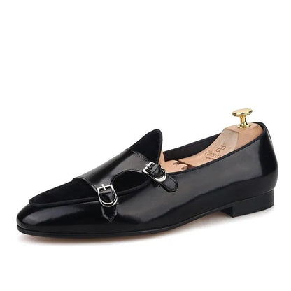 Polished Double Monk Strap Loafers - Loafer Shoes - Guocali