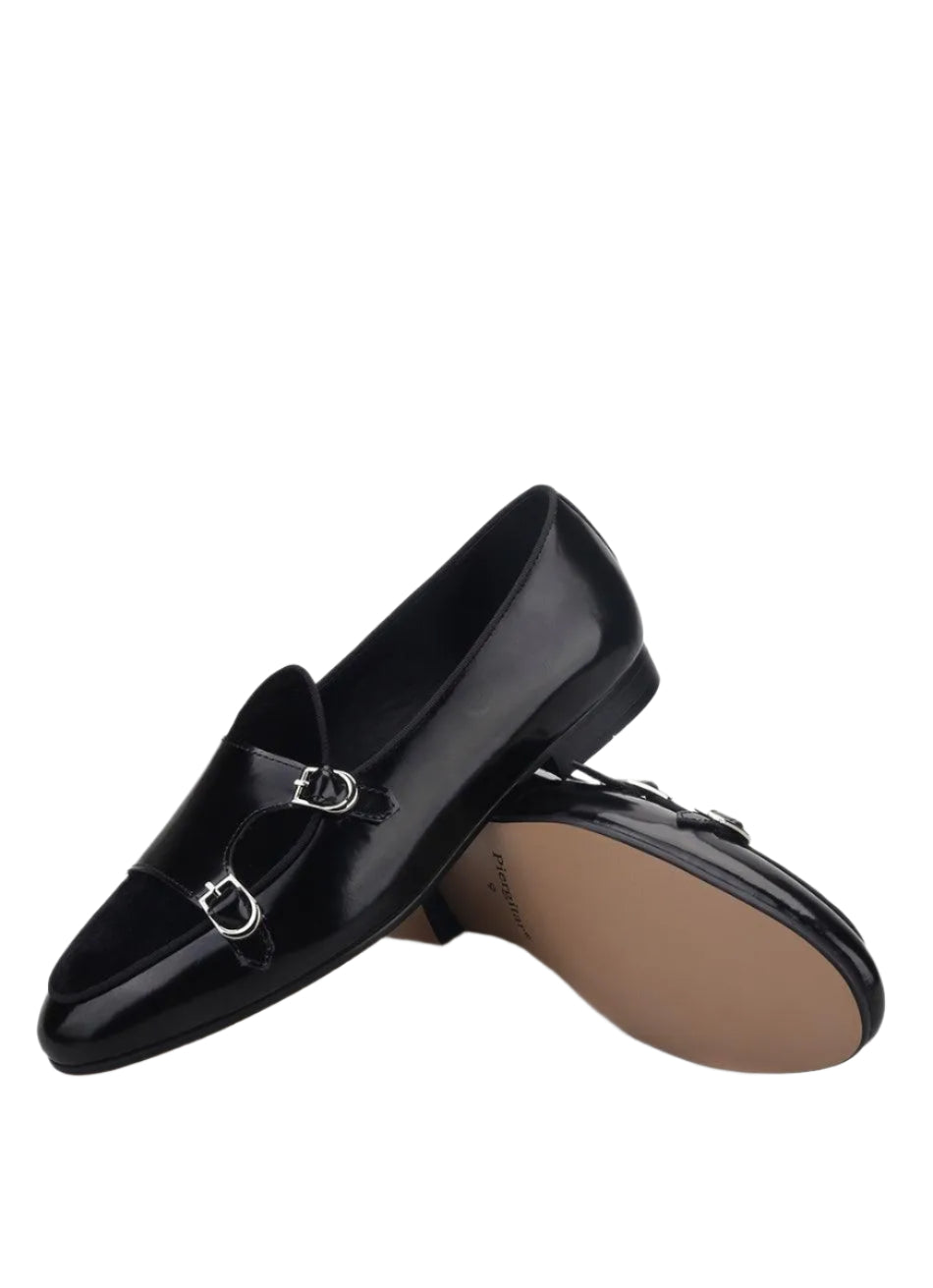 Polished Double Monk Strap Loafers - Loafer Shoes - Guocali