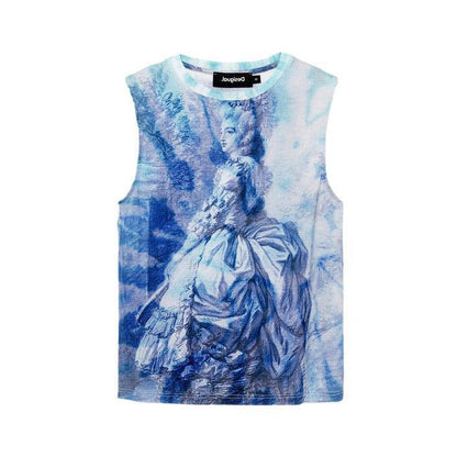 Printed Desigual Sleeveless T-Shirt For Women - T-Shirt - Guocali