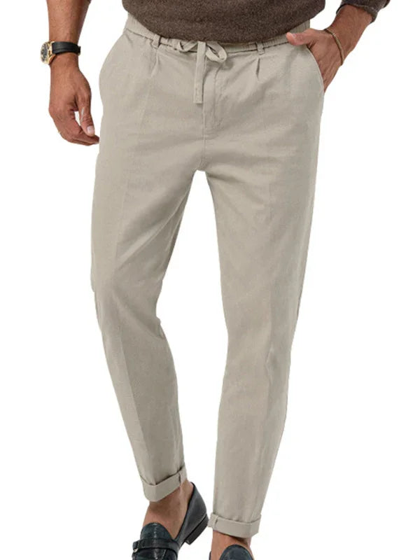 Professional Men Trousers – Mid Rise Drawstring -Guocali