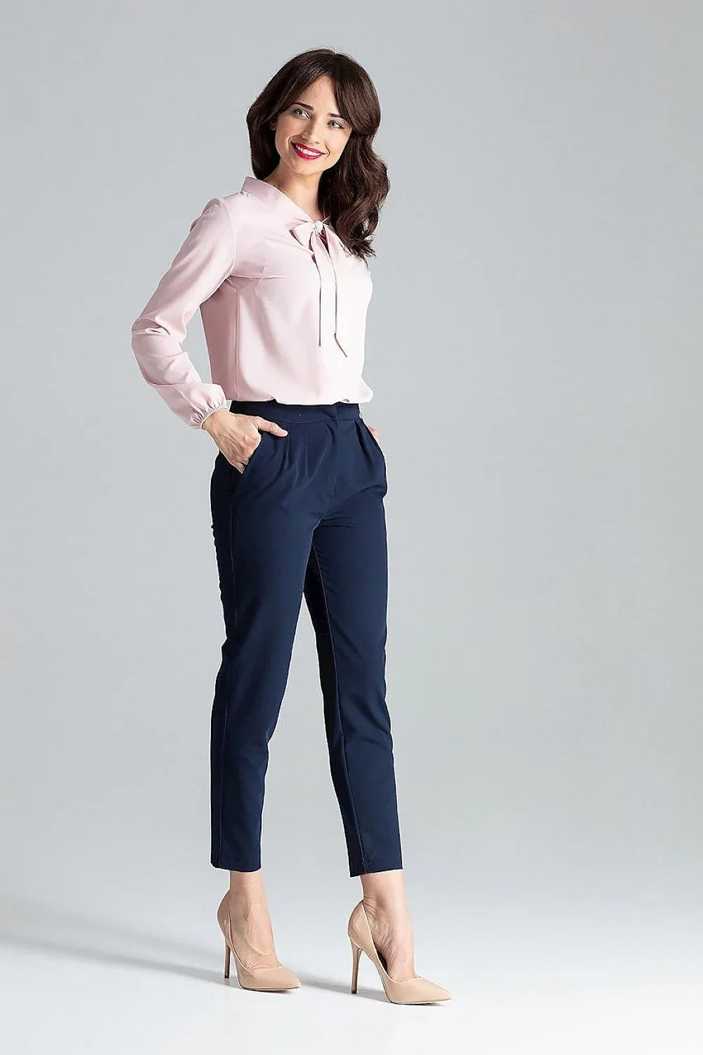 Professional Women Trousers – Mid Rise Pleated Front -Guocali