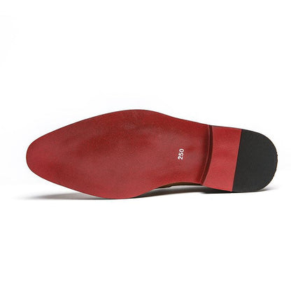 Red Sole Suede Formal Men Loafers - Men Shoes - Loafer Shoes - Guocali