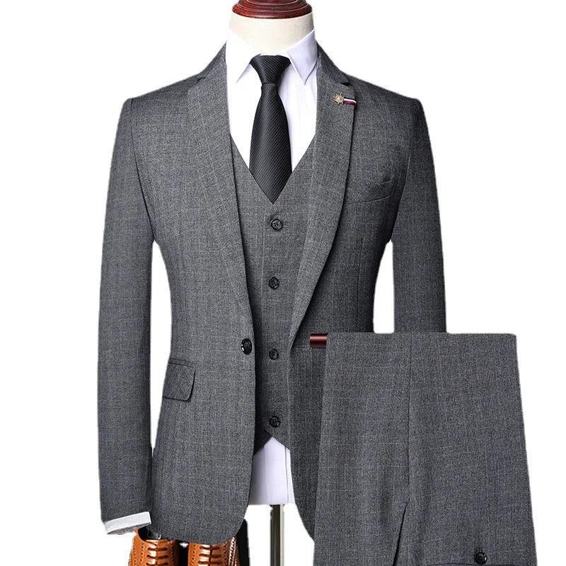 Retro Plaid Men Suit - Slim Fit Business Formal - Plaid Suit - Guocali