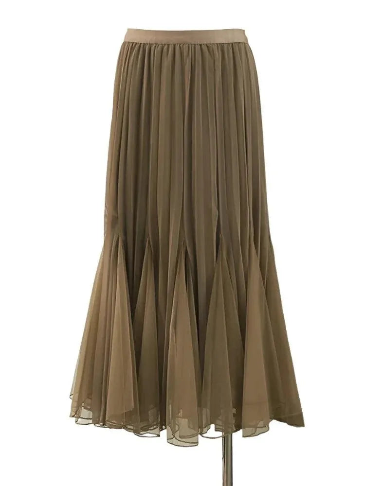 Reversible High-Waist Pleated Skirt - Pleated Skirt - Guocali