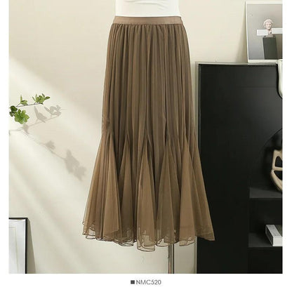 Reversible High-Waist Pleated Skirt - Pleated Skirt - Guocali